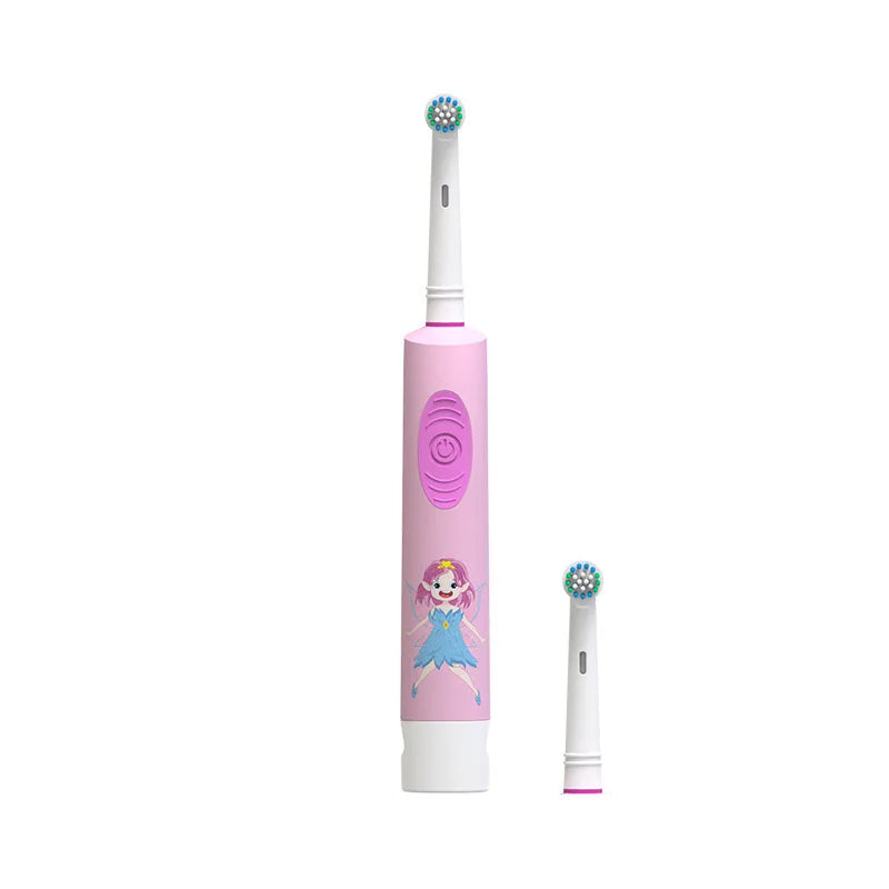 Electric Toothbrush, Children'S Electric Toothbrush, Battery Toothbrush, Cartoon Rotating Small Head, 4-14 Years Old Children'S