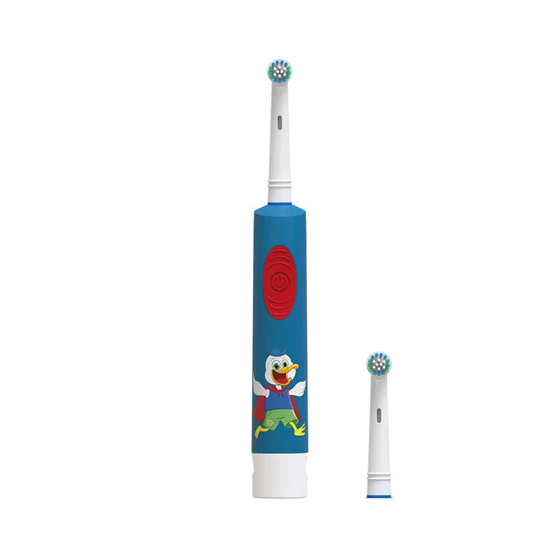 Electric Toothbrush, Children'S Electric Toothbrush, Battery Toothbrush, Cartoon Rotating Small Head, 4-14 Years Old Children'S