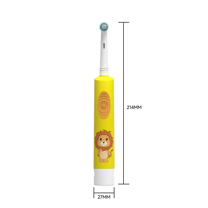 Electric Toothbrush, Children'S Electric Toothbrush, Battery Toothbrush, Cartoon Rotating Small Head, 4-14 Years Old Children'S
