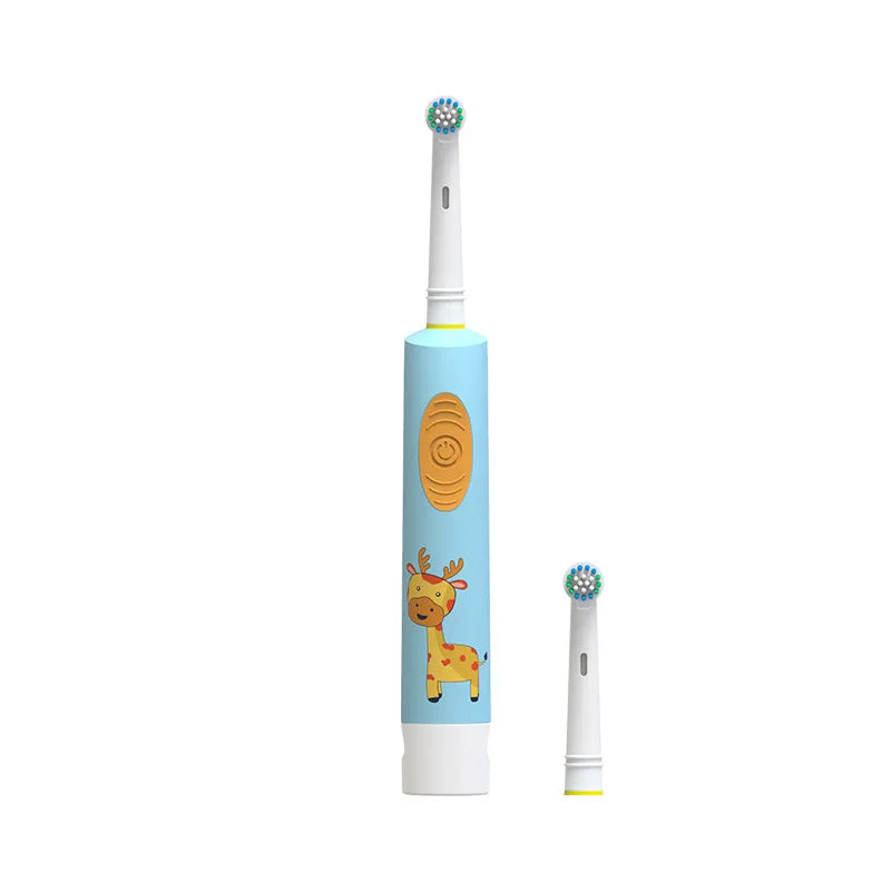 Electric Toothbrush, Children'S Electric Toothbrush, Battery Toothbrush, Cartoon Rotating Small Head, 4-14 Years Old Children'S