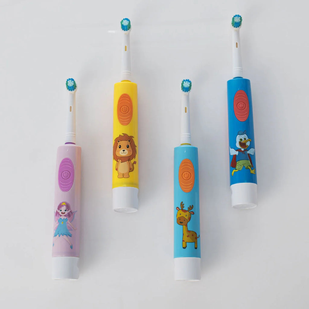 Electric Toothbrush, Children'S Electric Toothbrush, Battery Toothbrush, Cartoon Rotating Small Head, 4-14 Years Old Children'S