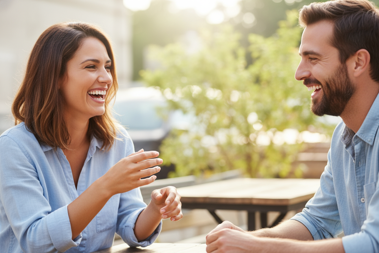 dont do it too close to there face and make them talk to someone